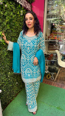 The Basanti Chinon Stitched Set