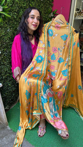 Unstitched pure gajji silk suits