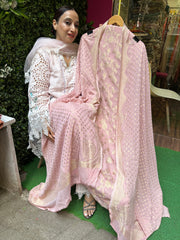 UNSTITCHED PURE GEORGETTE BANARSI WEAVING SUITS.