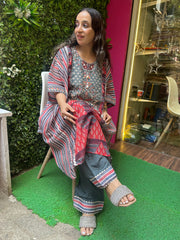 STITCHED PURE LINEN CHOGA SETS