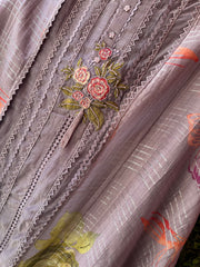 UNSTITCHED PREMIUM DESIGNER MULMUL SUITS.