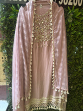 UNSTITCHED MULMUL CHANDERI HANDWORK SUITS.