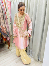 STITCHED PURE GIRAGGE TISSUE HANDWORK CHOGA SETS WITH HANDWORK POTLIS