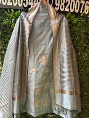 UNSTITCHED PURE RAW SILK CUSHIONING WORK SUITS.