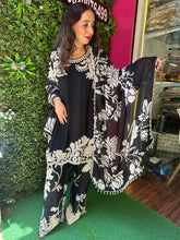 STITCHED PURE CHINON BEAD WORK SUITS WITH DIGITAL DUPATTAS.