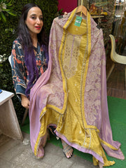 Unstitched Pure Jacquard Silk Suits.