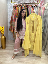 UNSTITCHED PURE MULMUL RESHAM WORK SUITS.