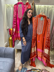 UNSTITCHED PURE GAJJI SILK SUITS.