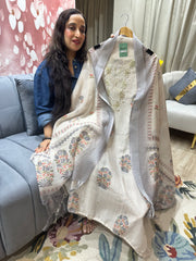 UNSTITCHED PURE COTTON LINEN BAUG PRINTING SUITS.