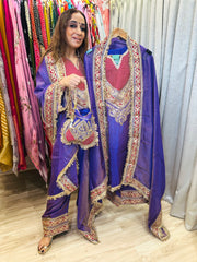 STITCHED PURE SHIMMER SILK CHOGA SETS
