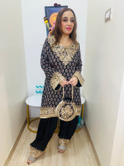 STITCHED AJRAK PRINTING CHOGA SETS WITH POTLIS.