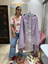 UNSTITCHED PURE MULMUL CHANDERI SUITS