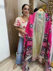 UNSTITCHED PURE CRUSHED SILK SUITS.