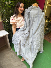 Unstitched PURE SOFT COTTON LINEN KNOT WORK SUITS.