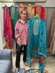 UNSTITCHED PURE GAJJI SILK SUITS.