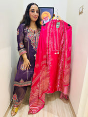UNSTITCHED PURE GAJJI SILK SUITS.