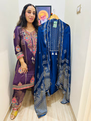 UNSTITCHED PURE GAJJI SILK SUITS.