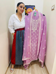 UNSTITCHED PURE MULMUL CHANDERI SUITS.