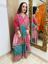 PURE CHINON STITCHED SHARARA SETS.