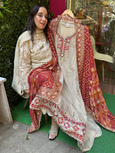 Unstitched pure TISSUE ORGANZA HANDWORK SUITS.
