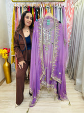 UNSTITCHED PURE TISSUE ORGANZA MIRROR WORK SUITS.