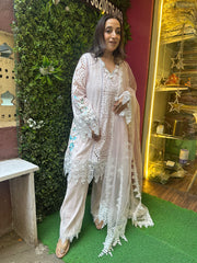 Stitched PURE HAKOBA COTTON EMBROIDERED SUITS.