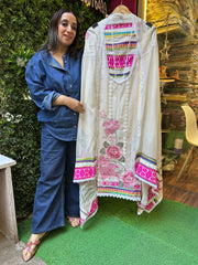 UNSTITCHED PURE DESIGNER MULMUL SUITS.