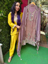 Pure Tissue Organza Mirror Work Suit