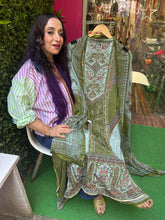 Unstitched Pure Crepe Persian Print Suit Set