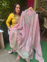 Unstitched PURE TISSUE BANARSI HANDWORK SUITS.