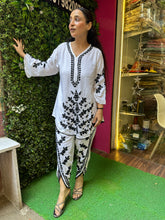 S..TITCHED PURE MULMUL HANDWORK DHOTI SETS.