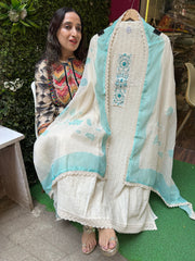 UNSTITCHED PURE HAKOBA COTTON SUITS WITH KOTA DUPATTAS.