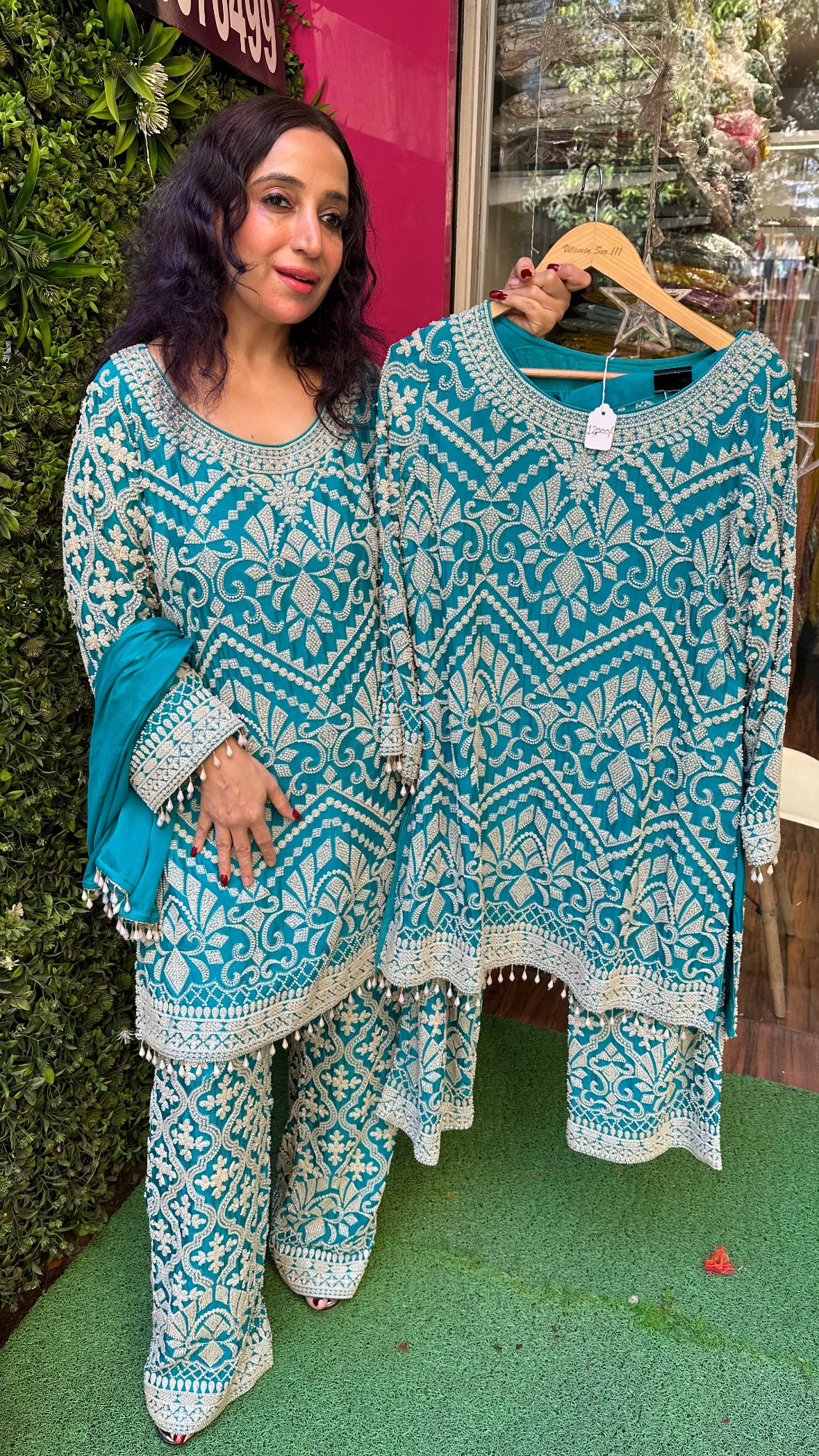 The Basanti Chinon Stitched Set