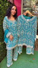 The Basanti Chinon Stitched Set