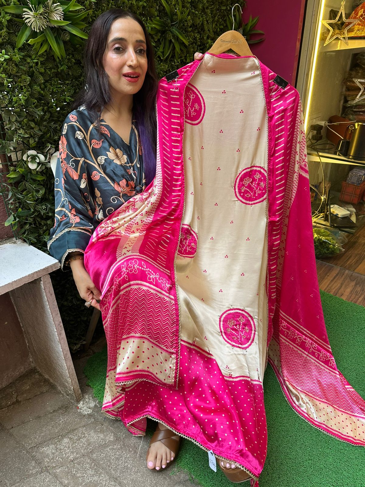 Unstitched pure Gaji silk suits