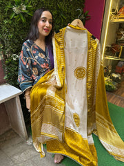 Unstitched pure Gaji silk suits