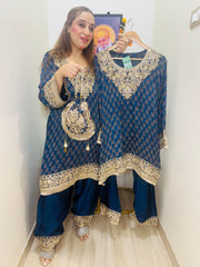 Stitched Ajrak CHOGA SETS WITH POTLIS