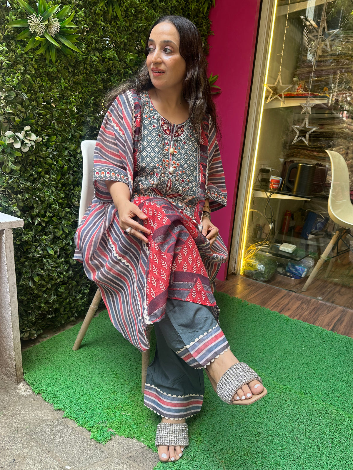 STITCHED PURE LINEN CHOGA SETS