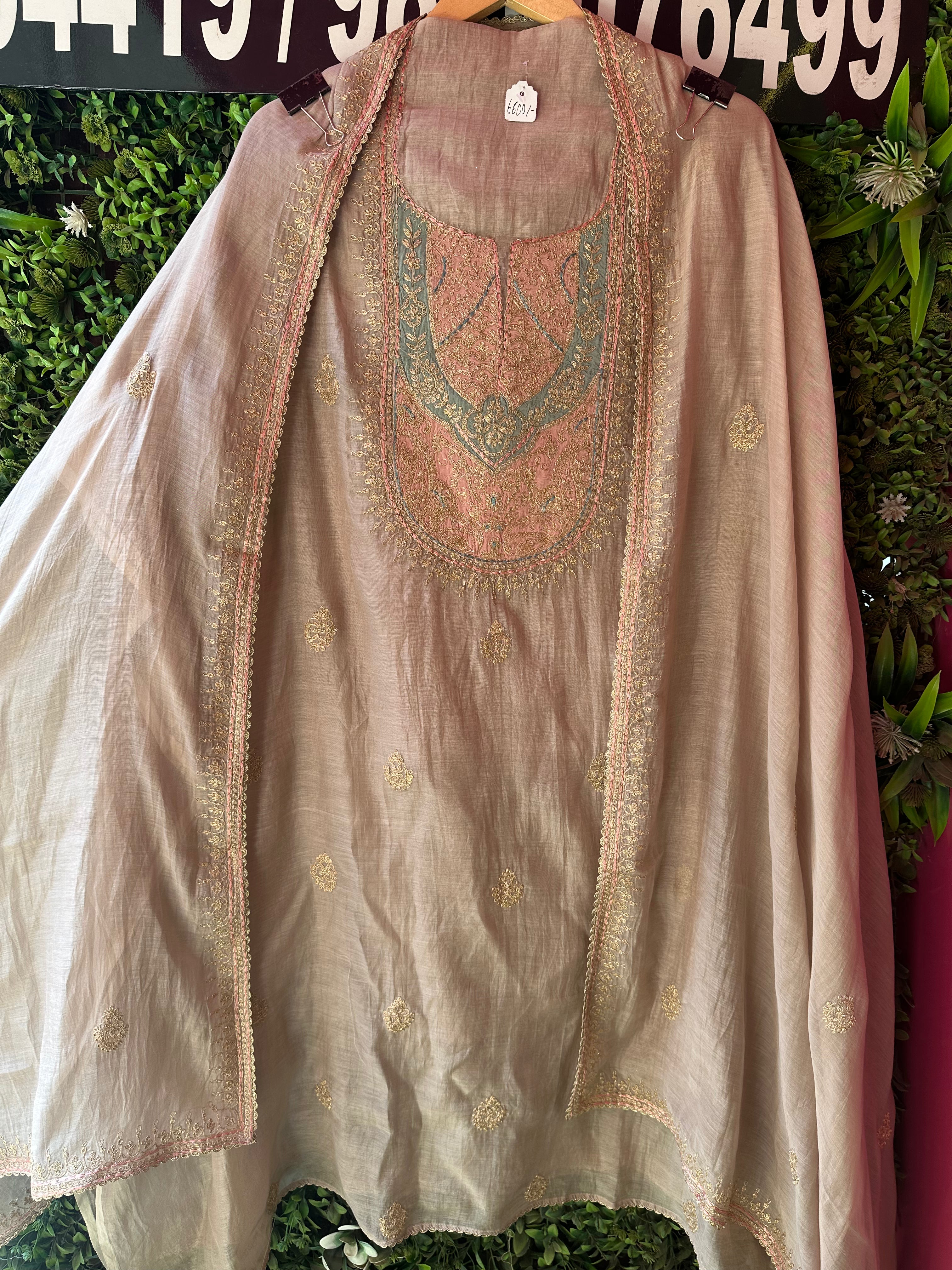 unstitched pure mulmul designer suits.