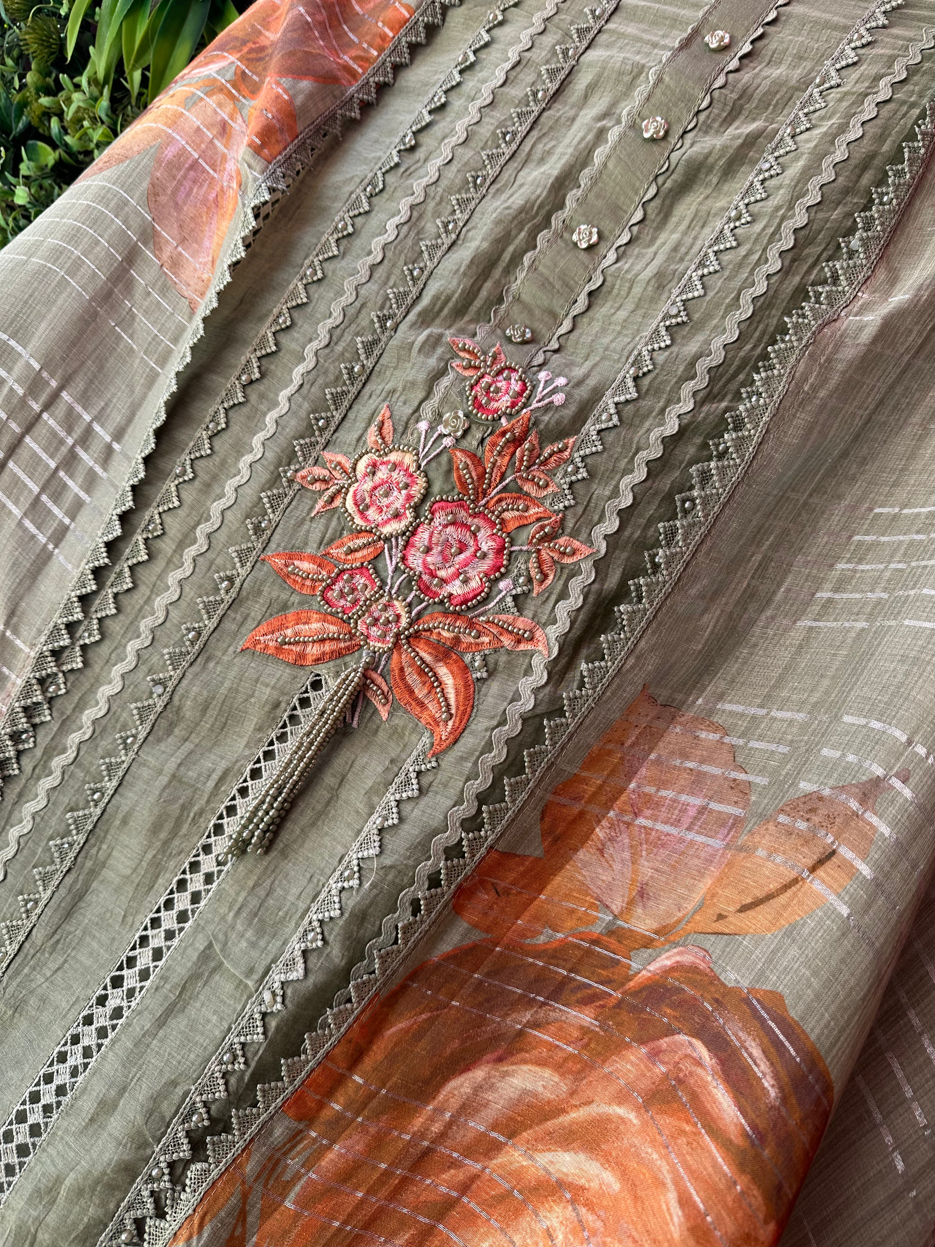 UNSTITCHED PREMIUM DESIGNER MULMUL SUITS.