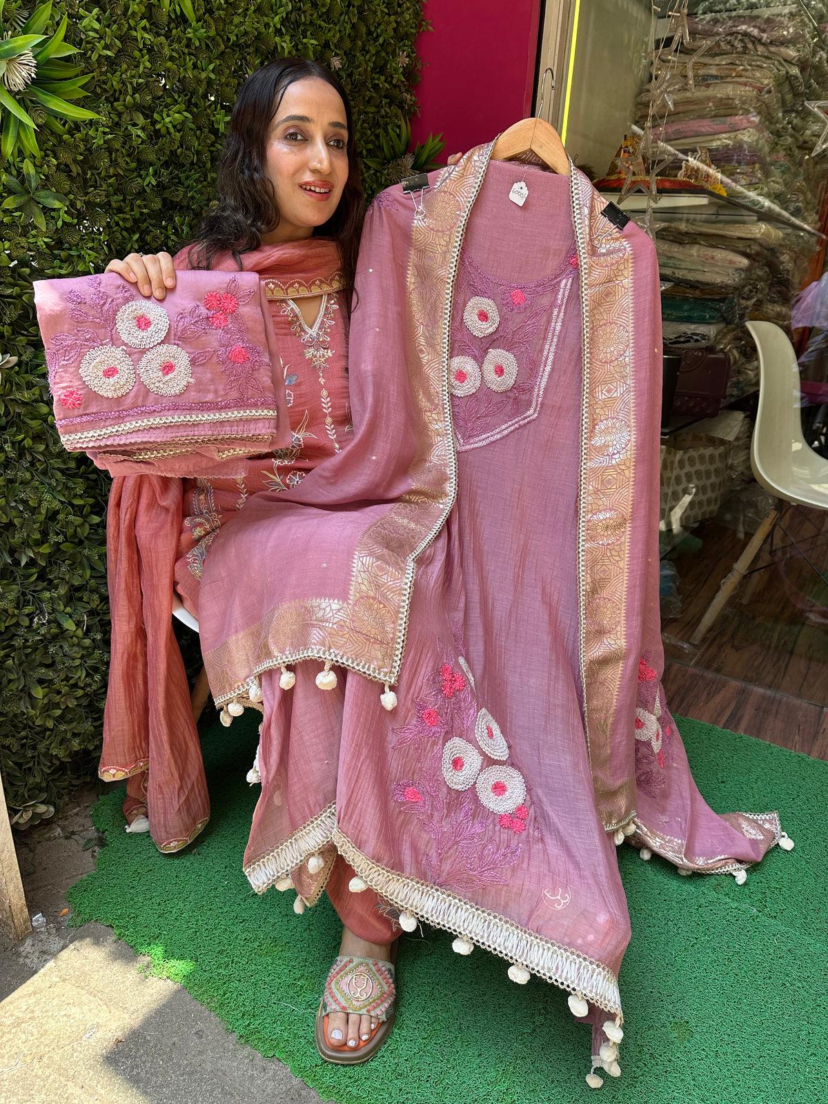 UNSTITCHED DESIGNER MULMUL SUITS.