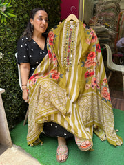 UNSTITCHED PURE MULMUL AFGHANI PRINTING SUITS.