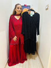 STITCHED PURE GEORGETTE HANDWORK SHARARA SETS