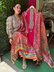 UNSTITCHED PURE OPADA SILK PICHWAI WEAVING SUITS.