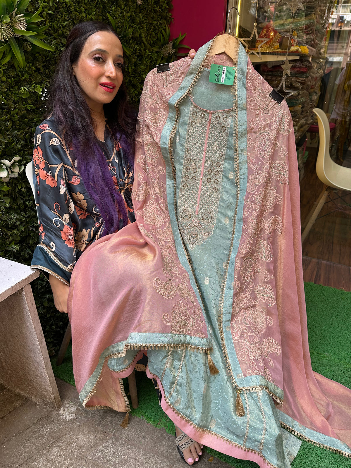 Unstitched Pure Jacquard Silk Suits.
