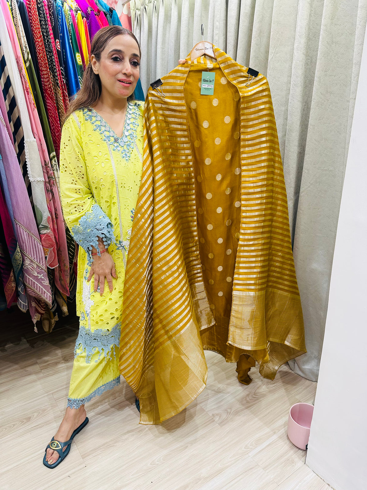 UNSTITCHED PURE OPADA SILK JAMDANI WEAVING SUITS WITH LUREX DUPATTAS