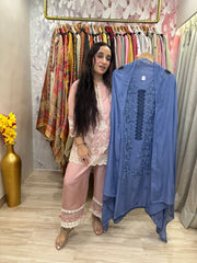 UNSTITCHED PURE MULMUL RESHAM WORK SUITS.