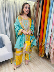 Stitched PURE SHIMMER SILK CHOGA SETS WITH POTLIS