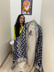UNSTITCHED PURE TISSUE WEAVING HANDWORK SUITS WITH BANARSI DUPATTAS.