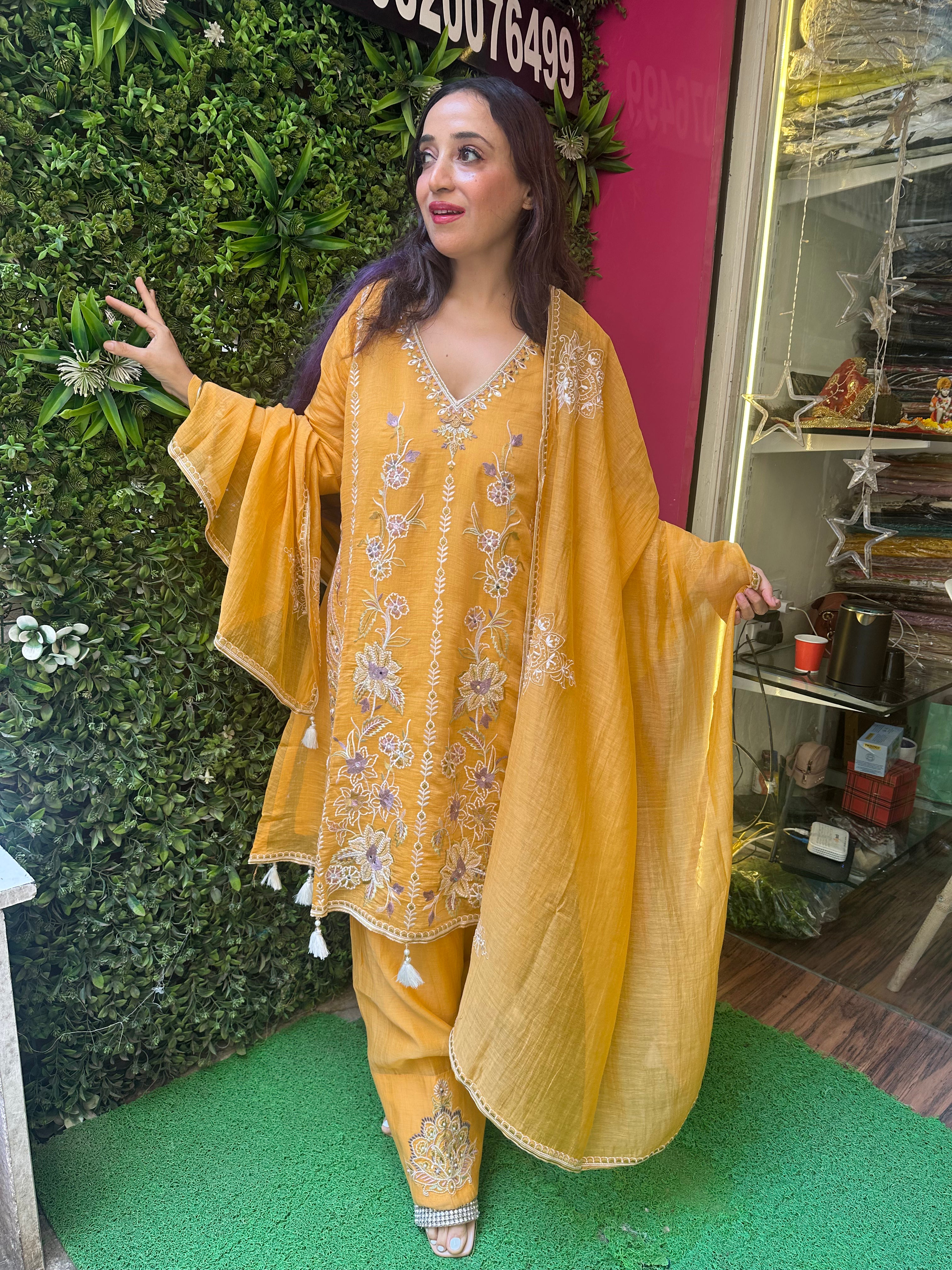 STITCHED DESIGNER MULMUL SUITS